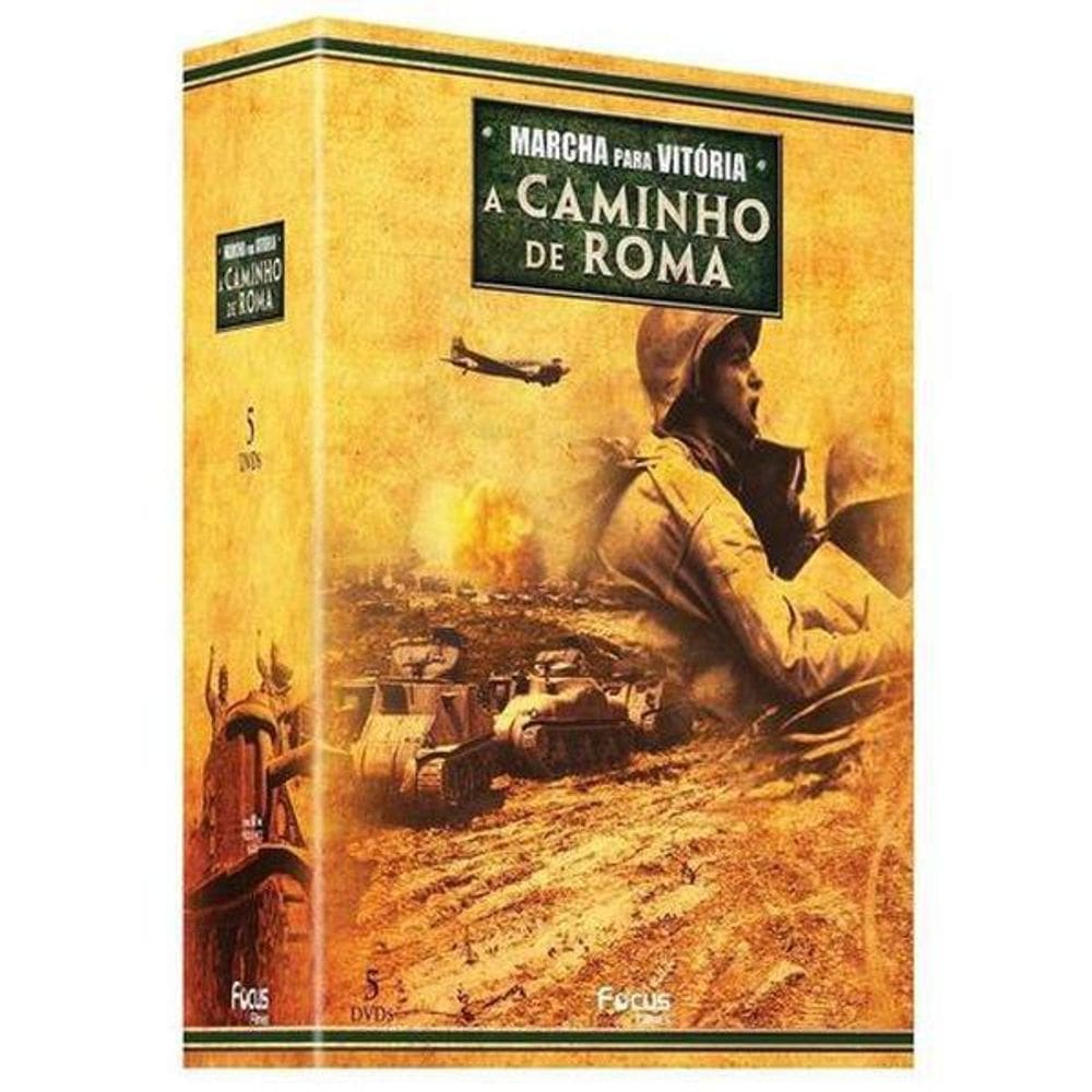 Dvd box a caminho de roma - marcha para vitória - 5 discos