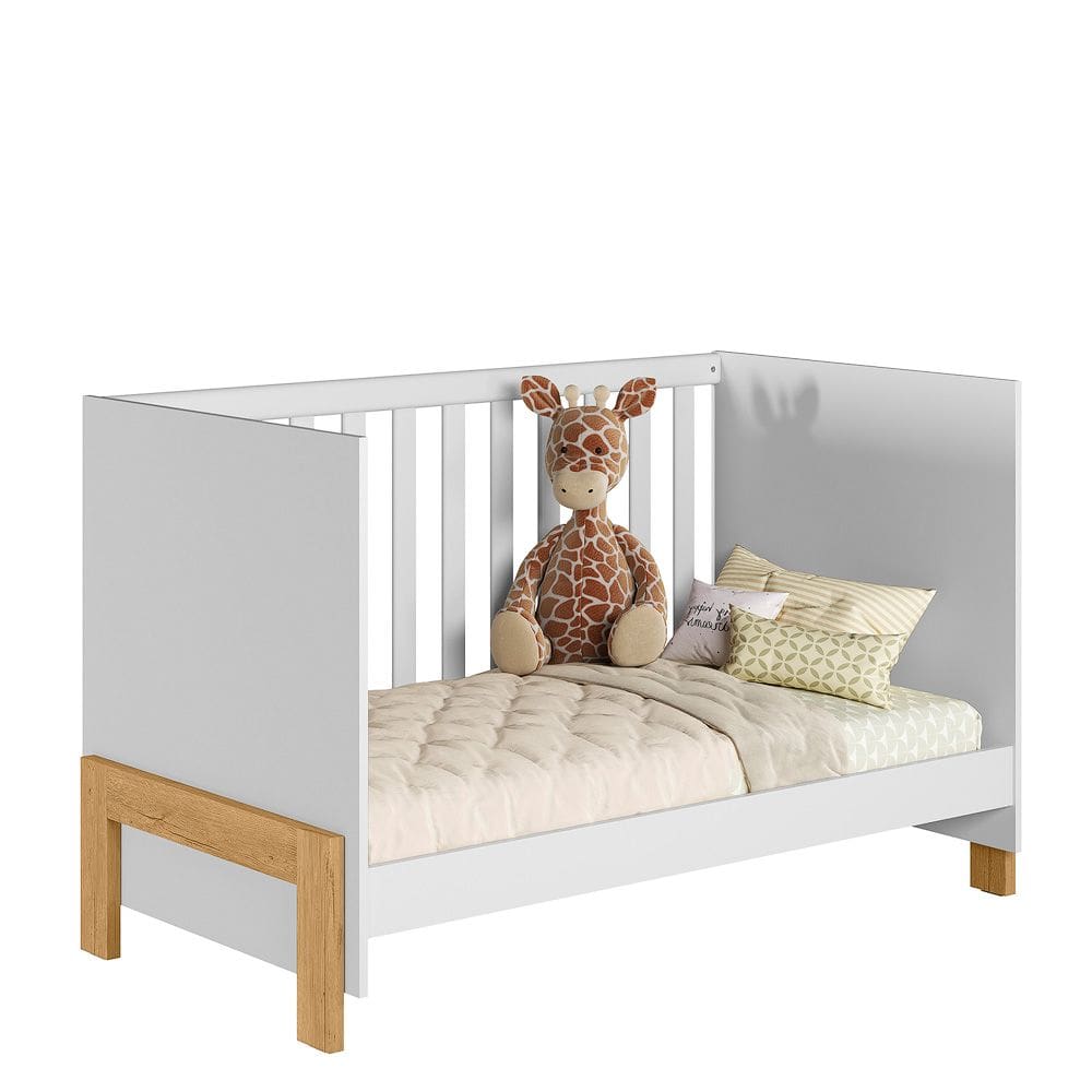 Berço Mini Cama Fantasia Branco/Acetinado - Montanaris Decor