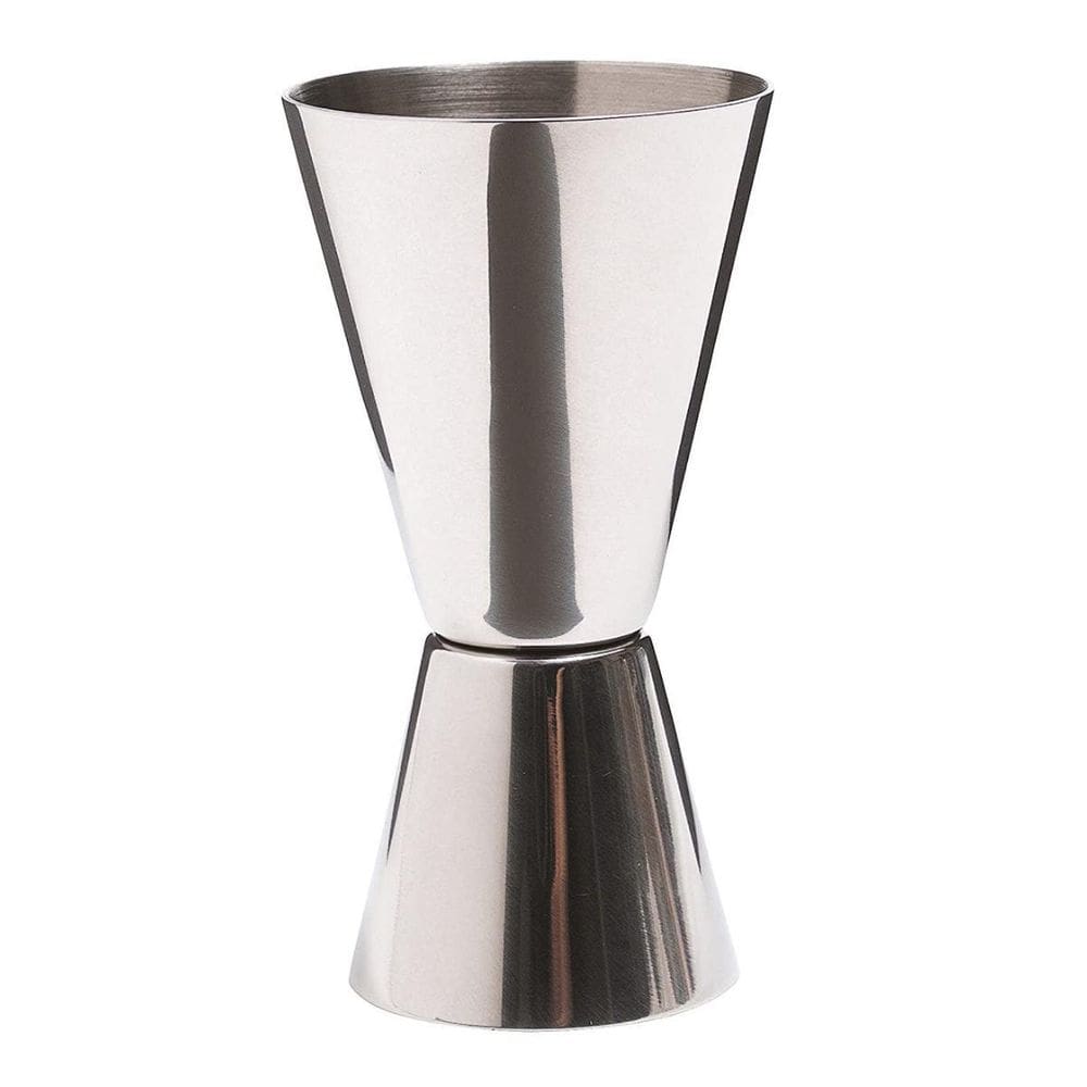 Copo dosador duplo inox 25/50ml bebidas drinks coquetéis