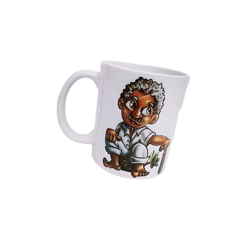Caneca de porcelana decorada orixa beby preto velho - zp7