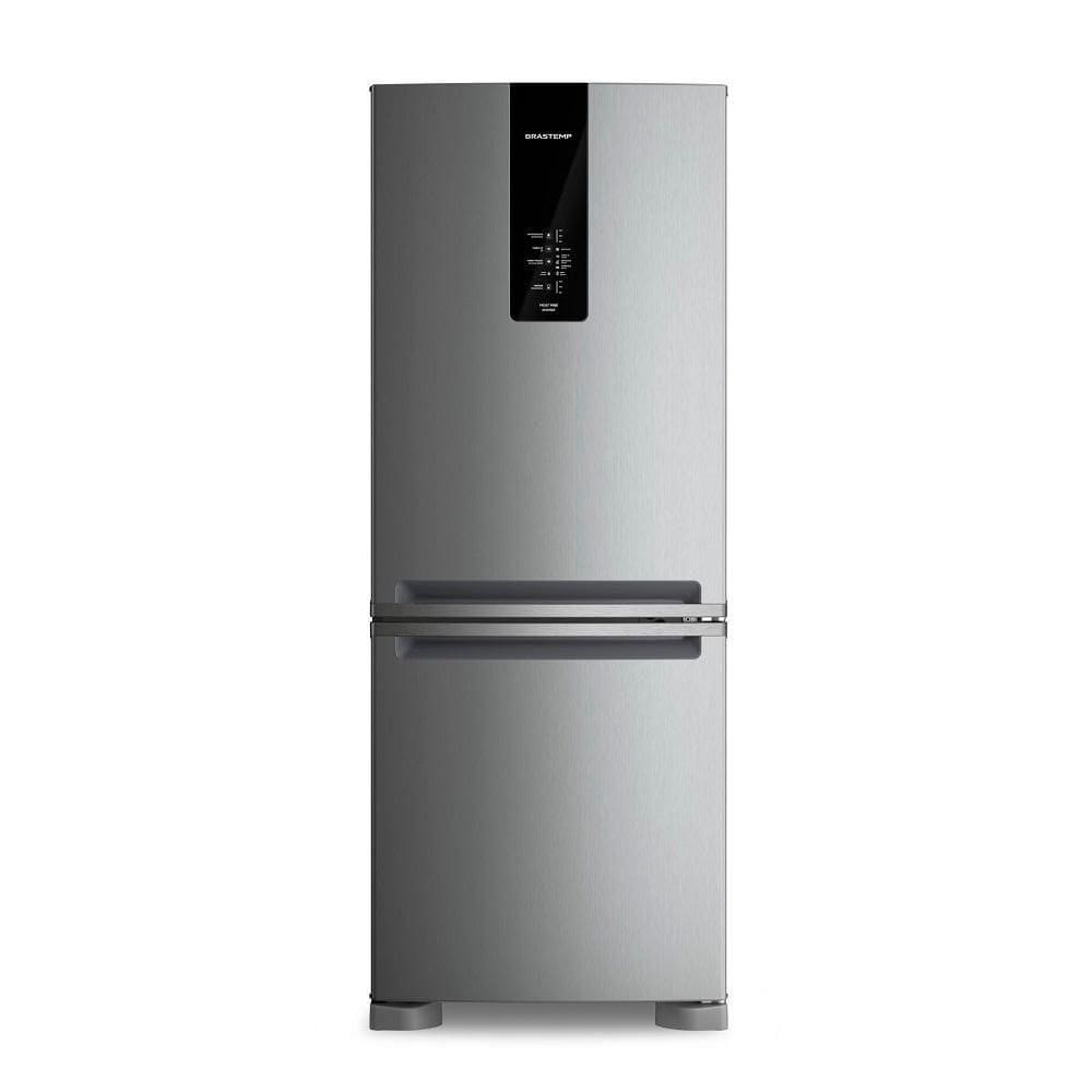 Geladeira Brastemp 447 Litros Frost Free Inverse Com Smart Flow e Fresh Box Inox Bre57fkana 127V