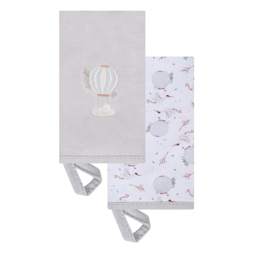 Kit 2 Babinhas Cegonhas Cinza Lunar - Hug