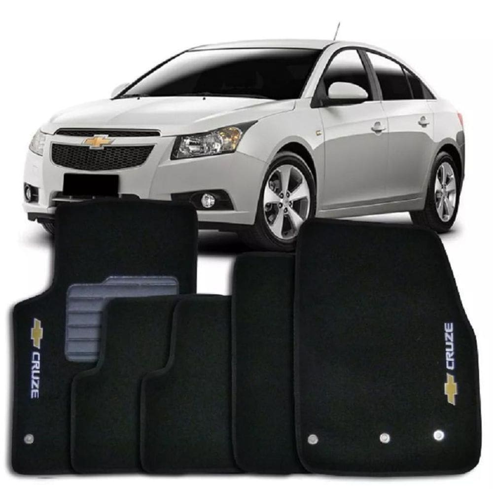 Tapete automotivo carpete com a base em pvc gm cruze 2017
