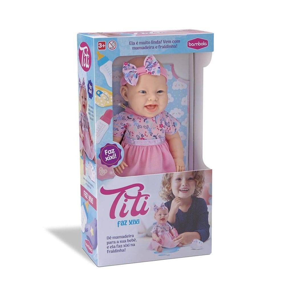 Boneca Titi Faz Xixi +3 Anos Bambola Brinquedos