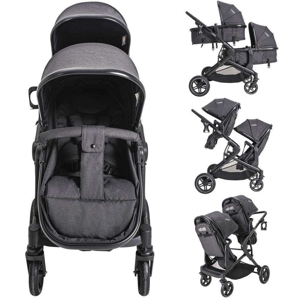 Carrinho Moises Gemeos Kiddo com 2 Bebe Conforto | Extra