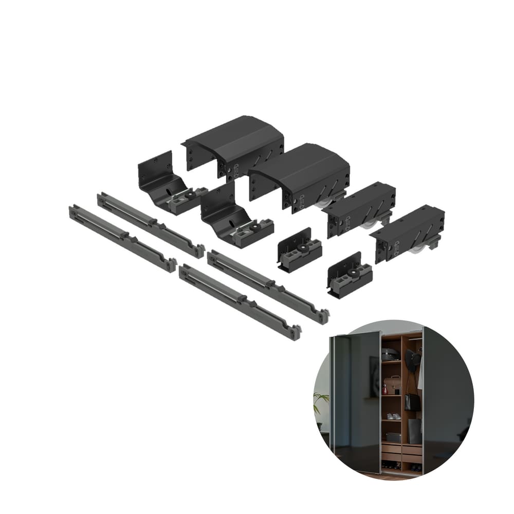 Sistema Para Porta de Correr Dominus (50 A 80kg) Para 2 Portas - Rometal