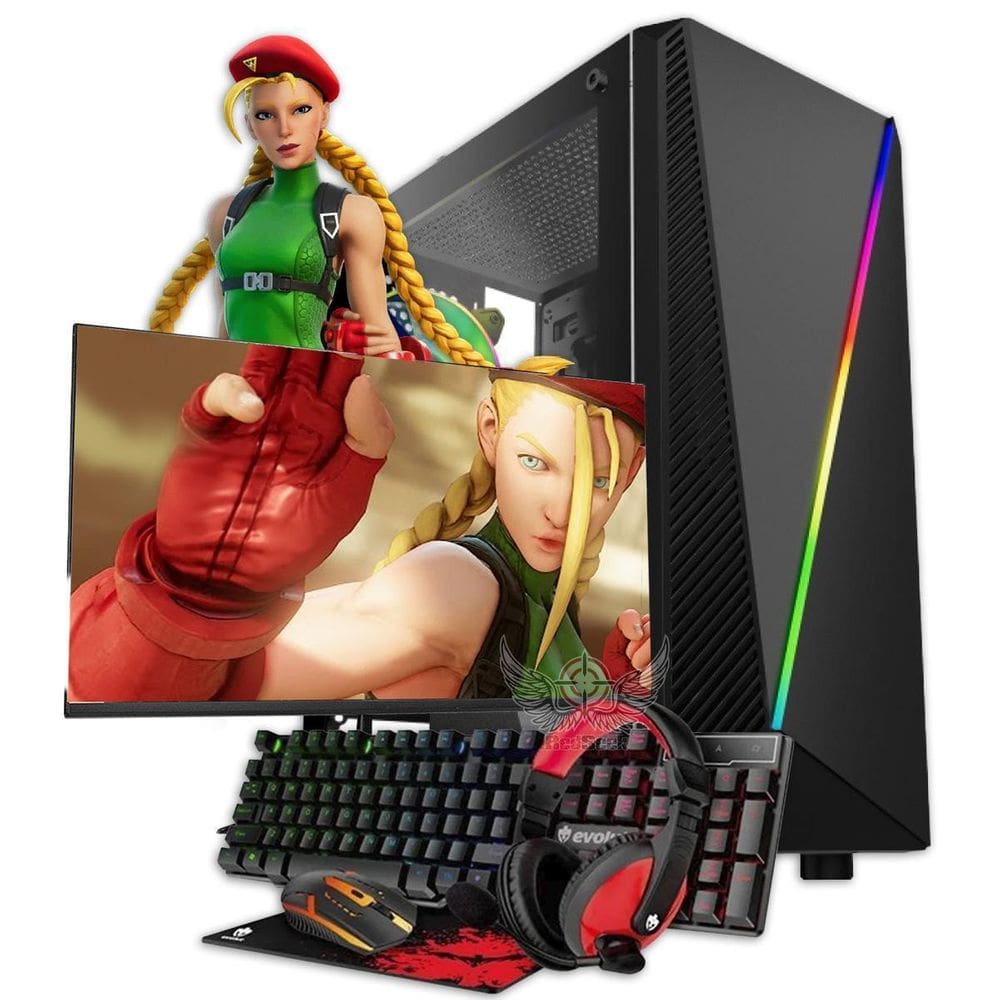 Pc gamer barato amd com monitor completo 3.8ghz /apps estudo