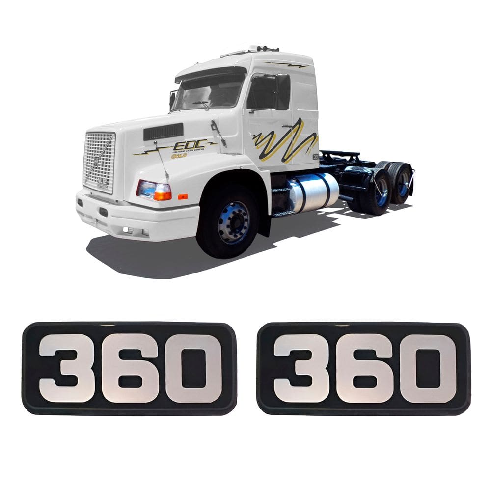 Par Emblema Volvo Nl/Edc N°360 Lateral Cabine