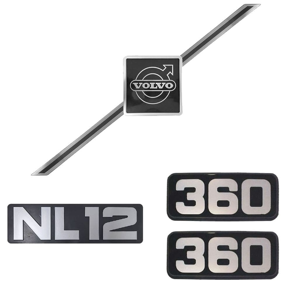 Kit Emblema Frontal Caminhão Volvo Nl12 360 (4Pç)