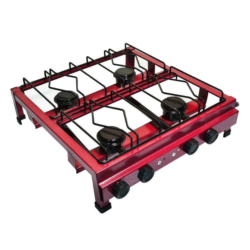 Fogão industrial de mesa/bancada 4 bocas baixa pressão roa
