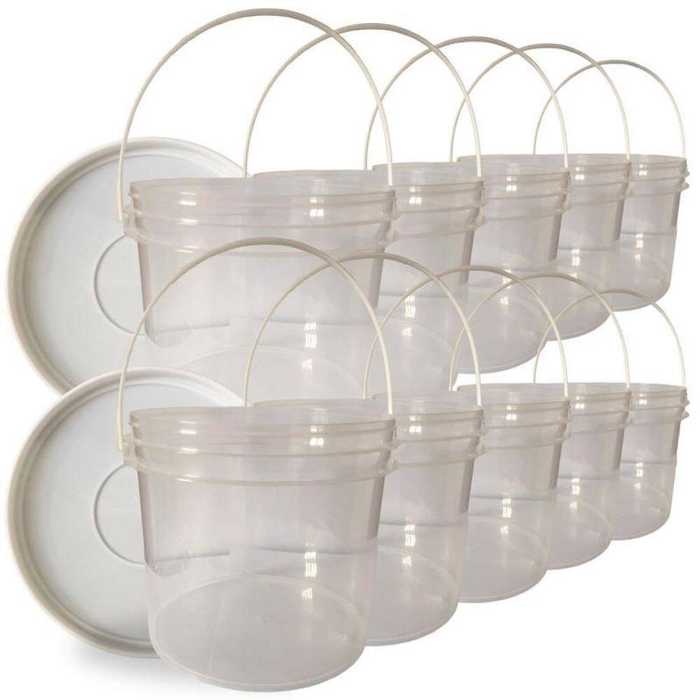 Balde para sorvete transp 2.2 litros 10 pçs
