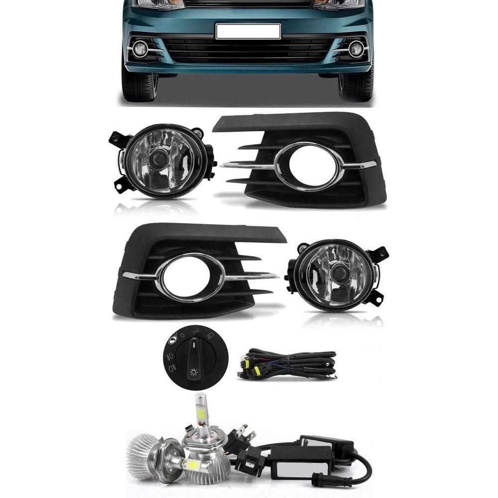 Kit Farol Milha Neblina Gol Voyage G7 2016 A 2018 Friso