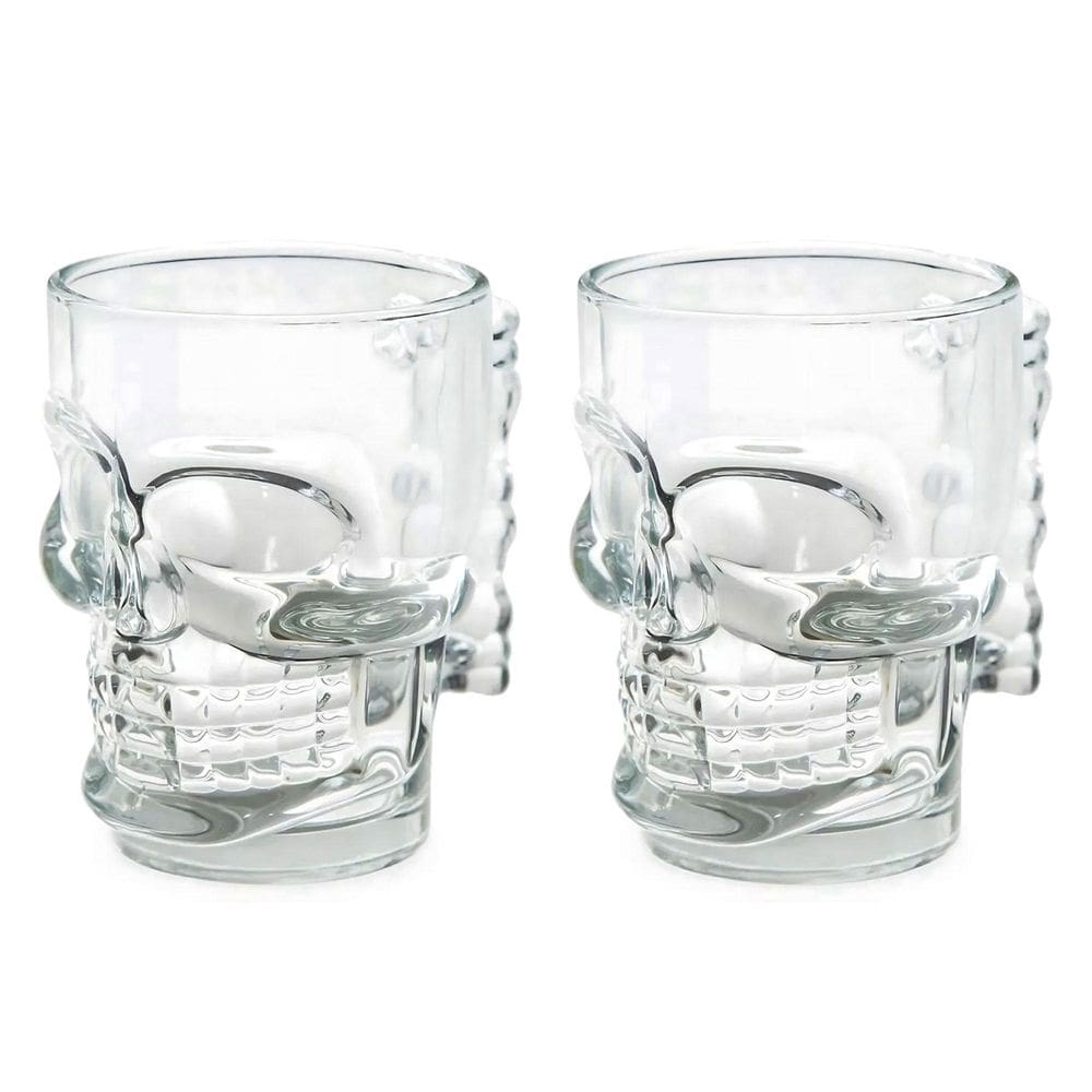 2 Caneca Caveira Rock Chopp Cerveja Vidro 510Ml Grande