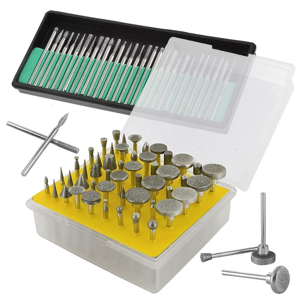 Kit 80 Pontas Diamantadas 3Mm X 45Mm Para Micro Retíficas