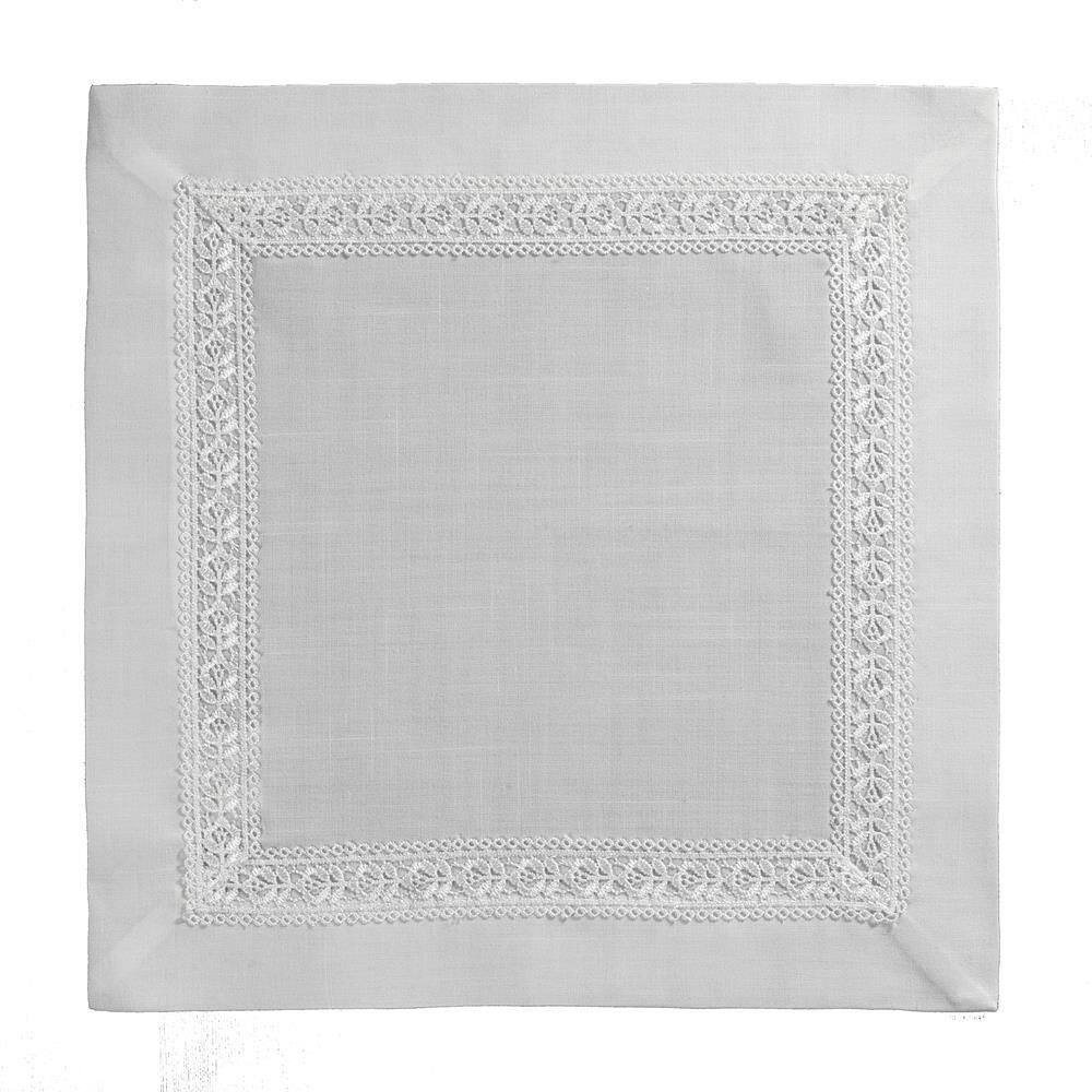 Conjunto Com 2 Guardanapos Branco Com Renda - Rafimex