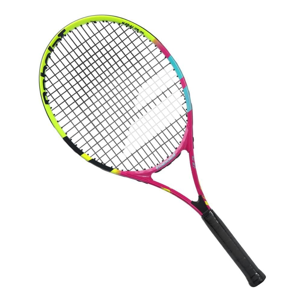 Raquete de Tênis Babolat Nadal JR 25 230g Azul Amarela e Rosa