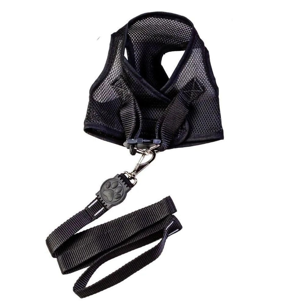 Coleira para cães colete aerado preto m