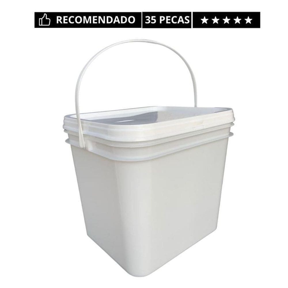 Balde retang 3.6lts p oleo automotivo - 35 pçs