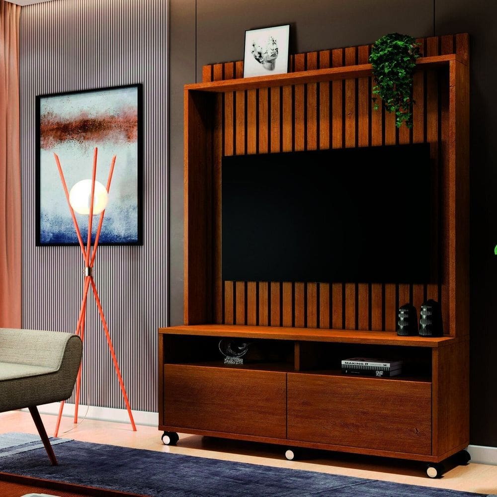 Estante para TV e Home Ripado Estilos Naturale