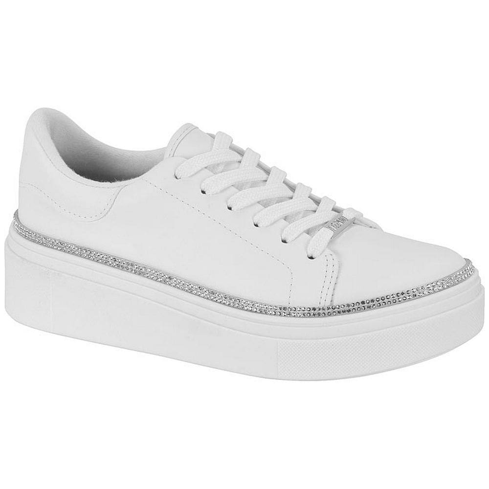Tenis Feminino Vizzano Branco Básico Moda Brilho 1339.517