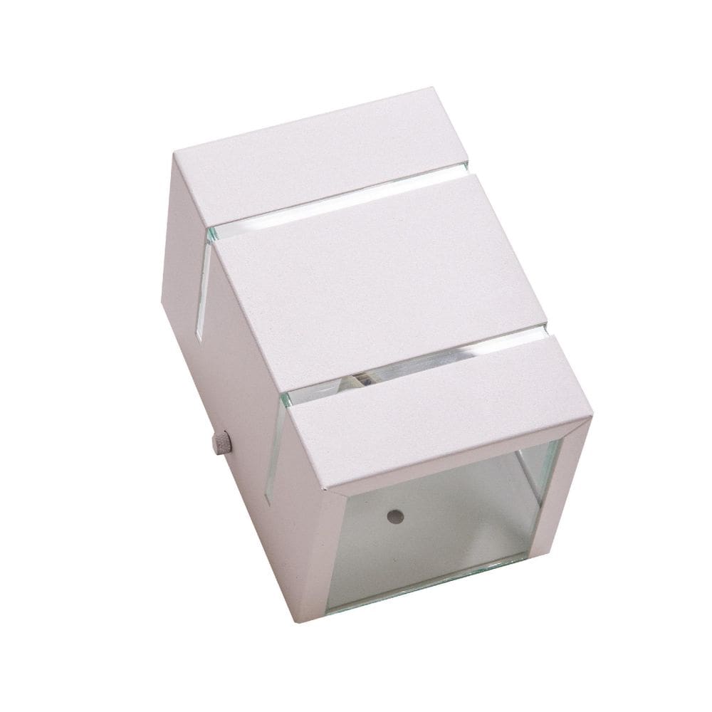 Arandela Branco 2 Focos E 2 Frisos Parede Muro Ar1510