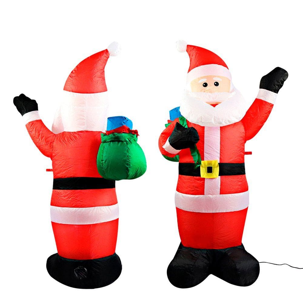 Enfeite Natal Papai Noel Inflável Grande 1,30m Ar Livre Bivolt