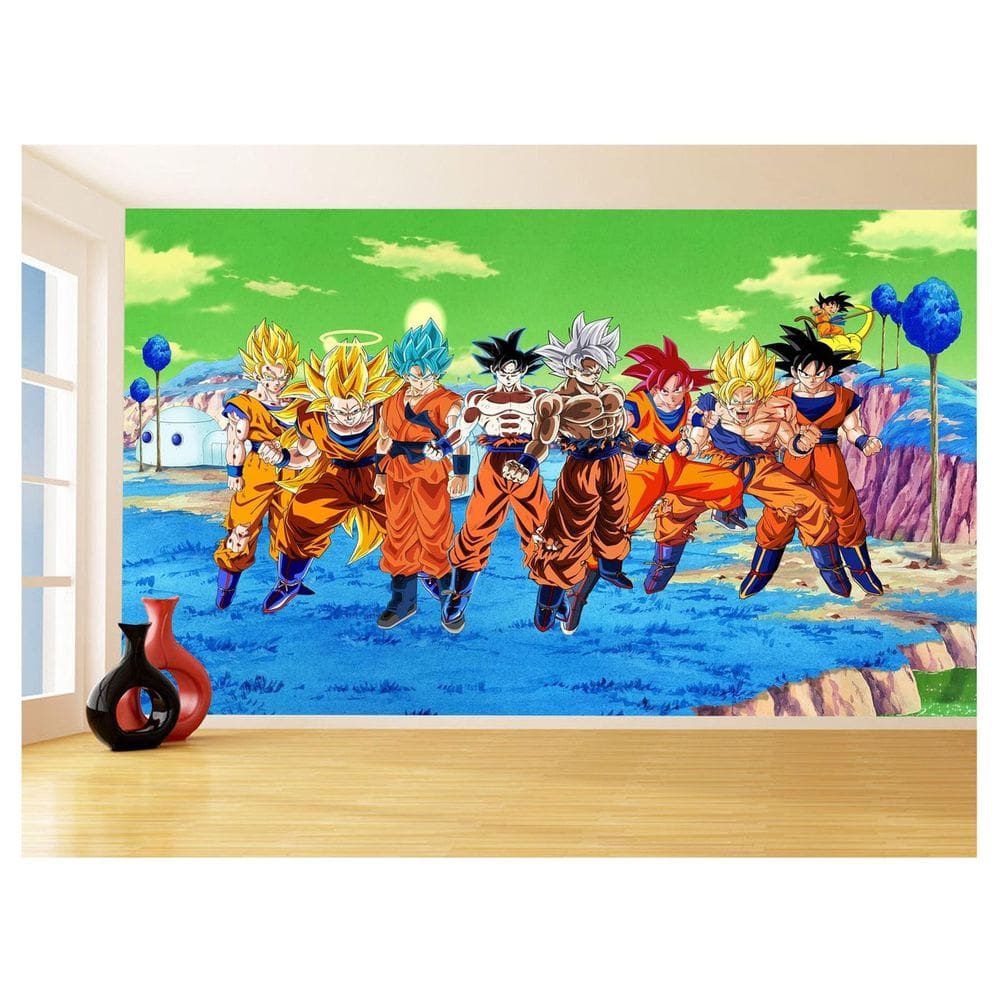 Papel De Parede Dragon Ball Goku Vegeta Anime 3,5M Dbz390