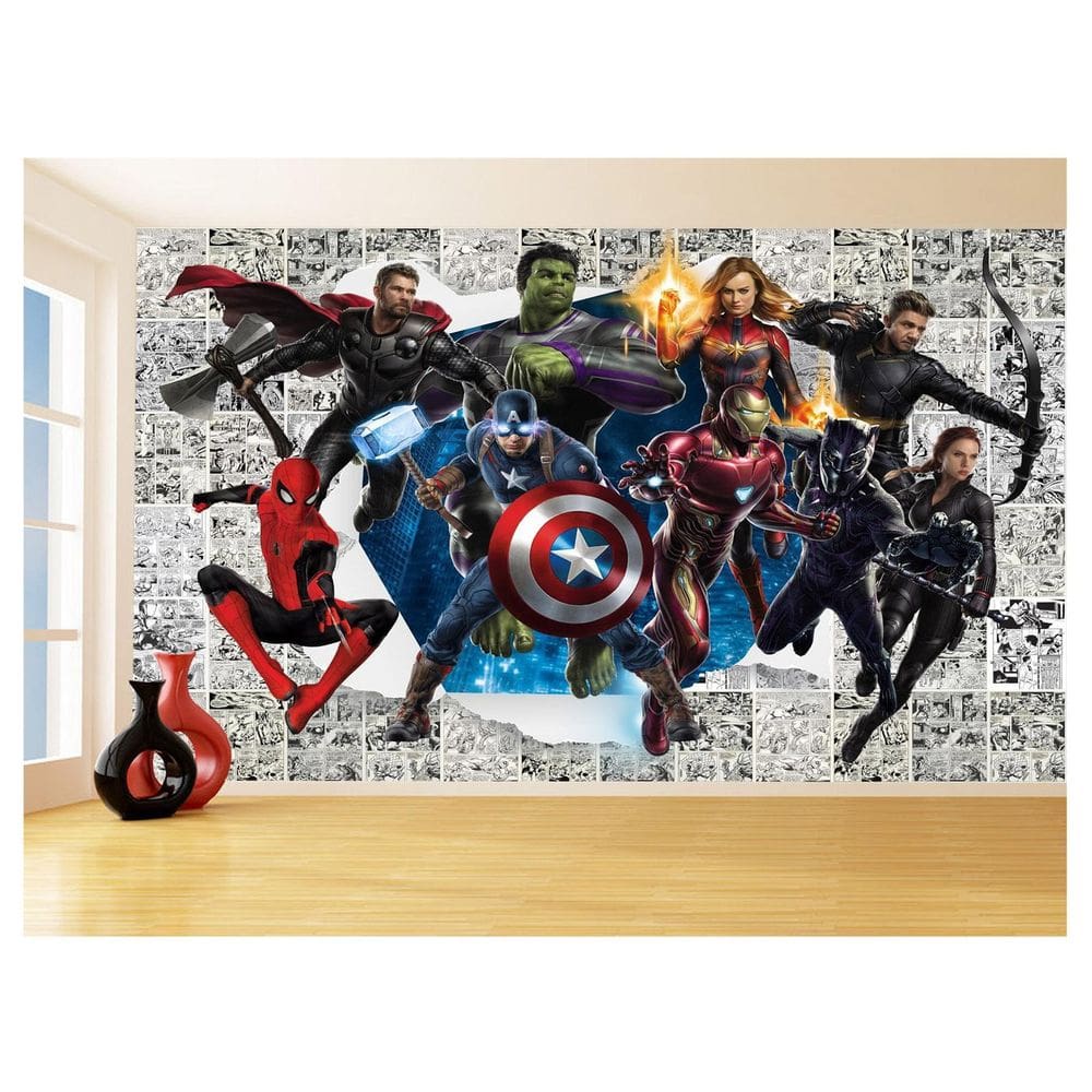 Papel De Parede 3D Heróis Página Quadrinhos Hq 3,5M Nhma173