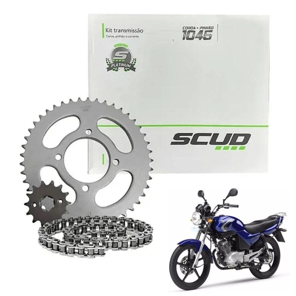 Kit relação transmissão scud ybr factor 125 de 2000 ate 2014