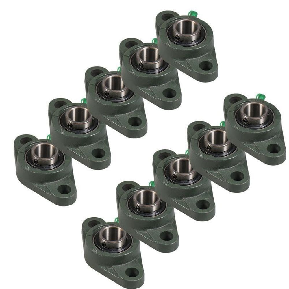 10 mancal flange com rolamento ucfl208 - p eixo 40mm