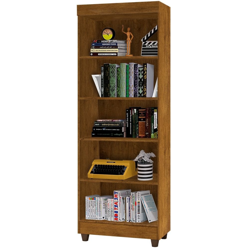 Estante Multiuso Livreiro Aspen J&A Móveis com 05 prateleiras – Jequitíba
