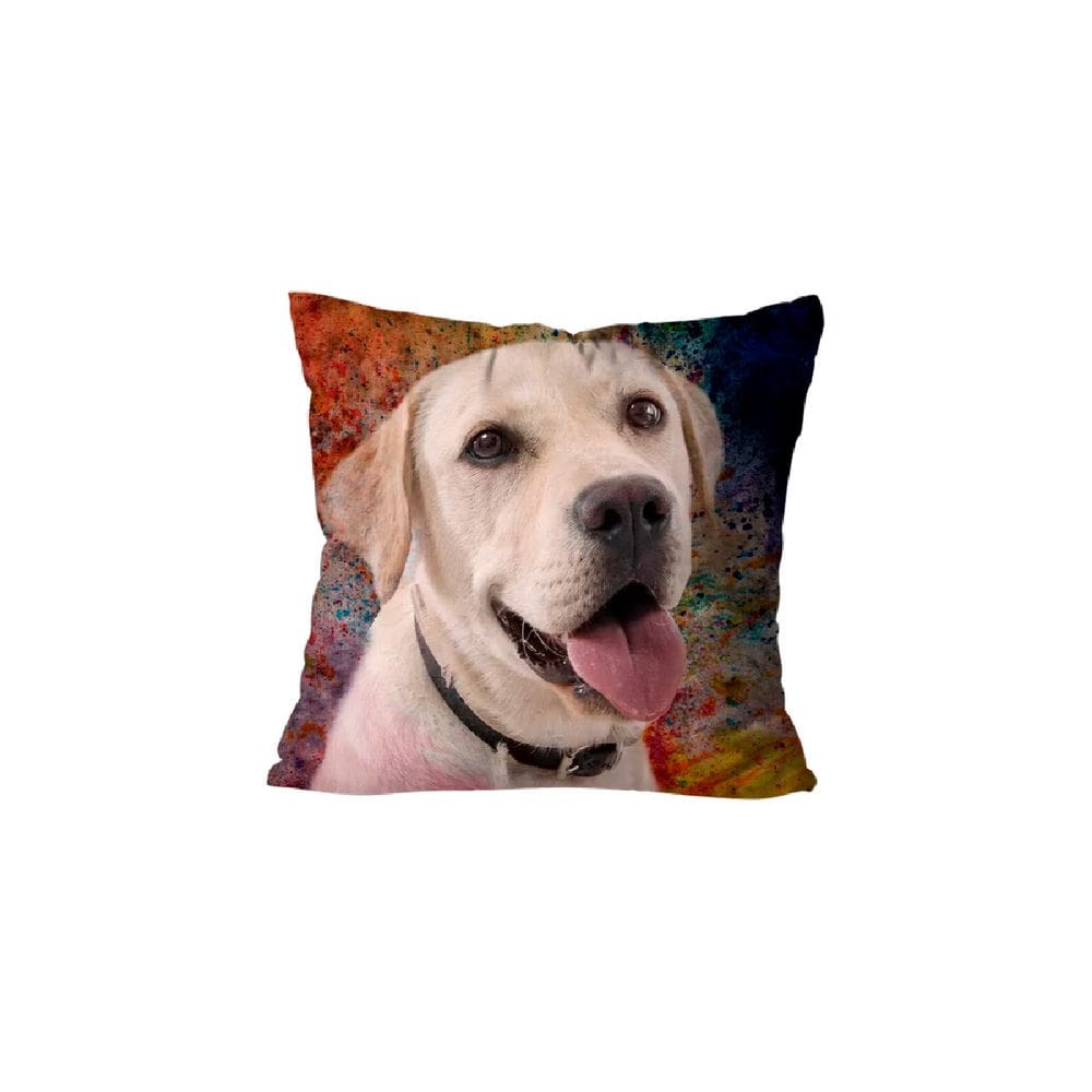 Capa para Almofada Decorativa Labrador Colorido