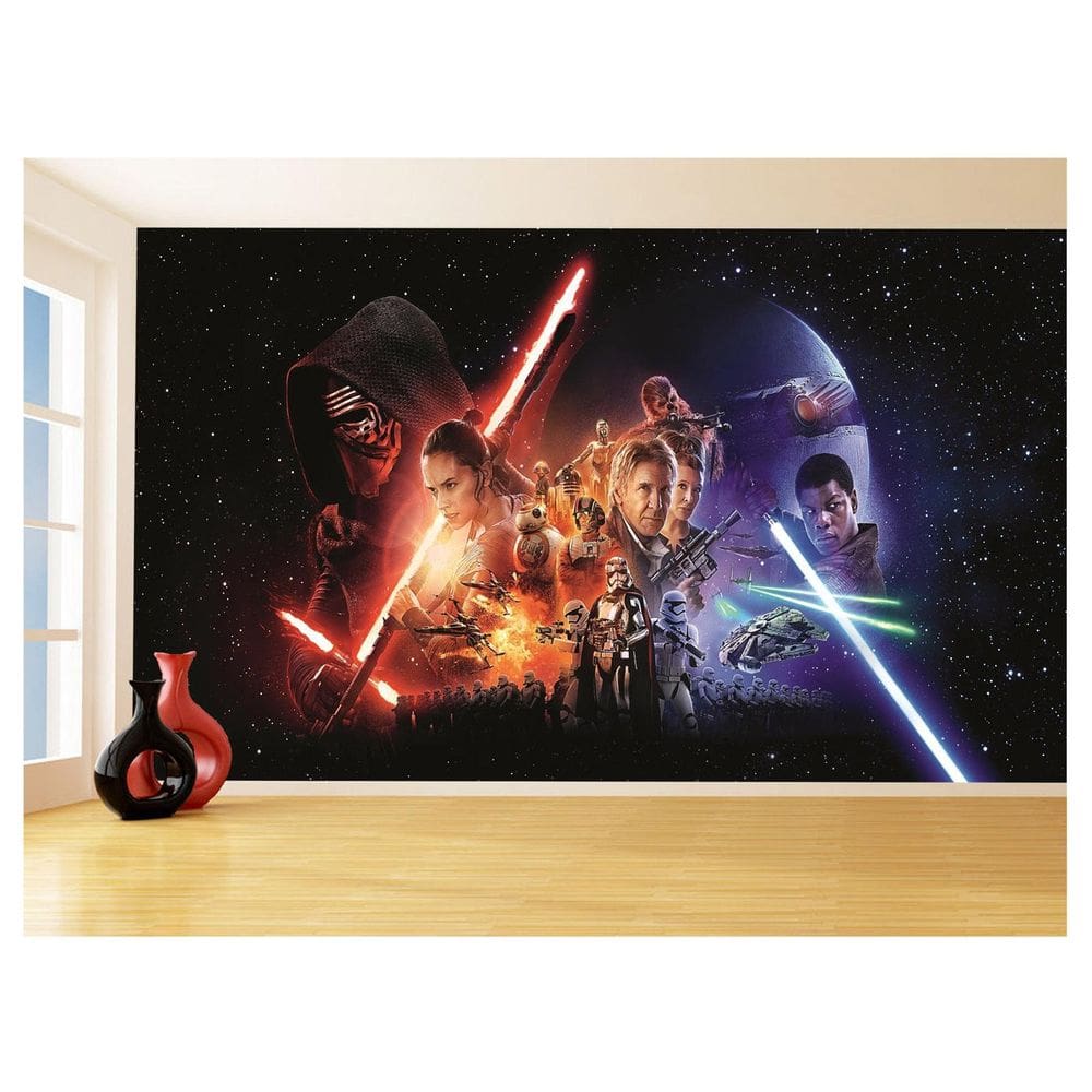 Papel De Parede 3D Star Wars Guerra Nas Estrelas 3,5M Stw12