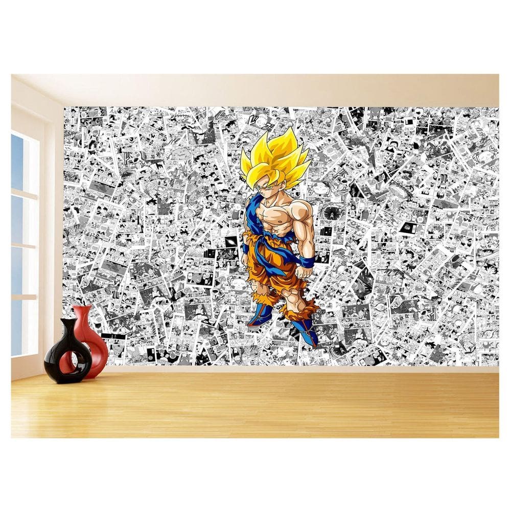 Papel De Parede Dragon Ball Goku Página Manga 3,5M Dbz554