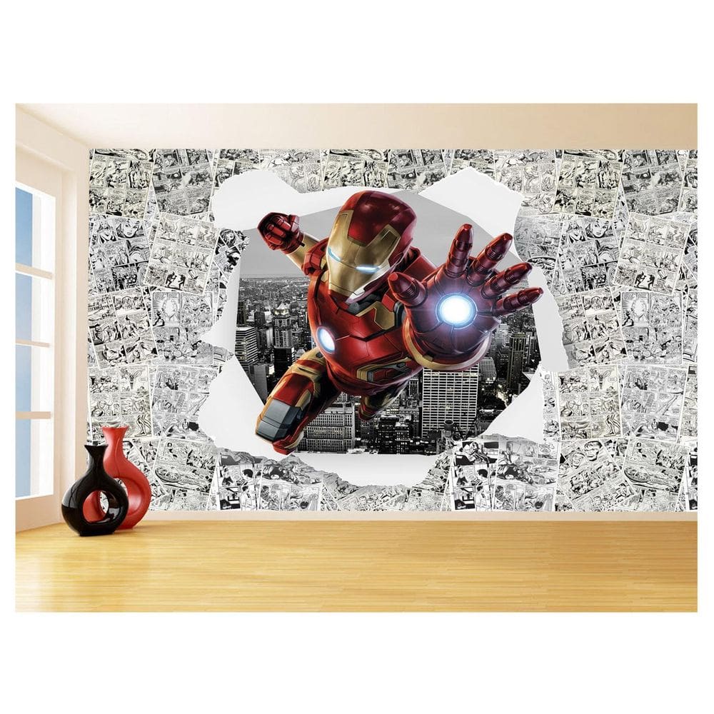 Papel De Parede 3D Heróis Página Quadrinhos Hq 3,5M Nhma240