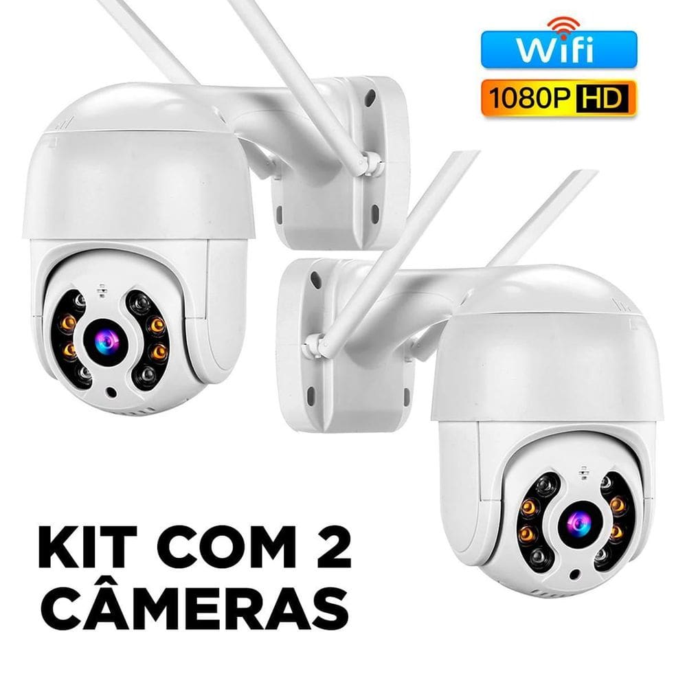 Kit 2 Câmeras IP WiFi com Auto Tracking -