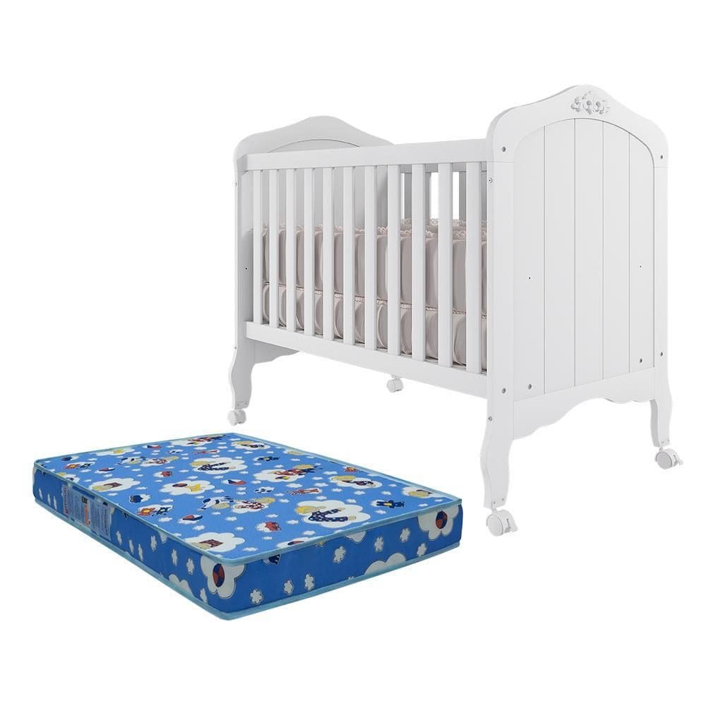 Berço Mini Cama Harmonia com Colchão Physical - Permóbili Baby