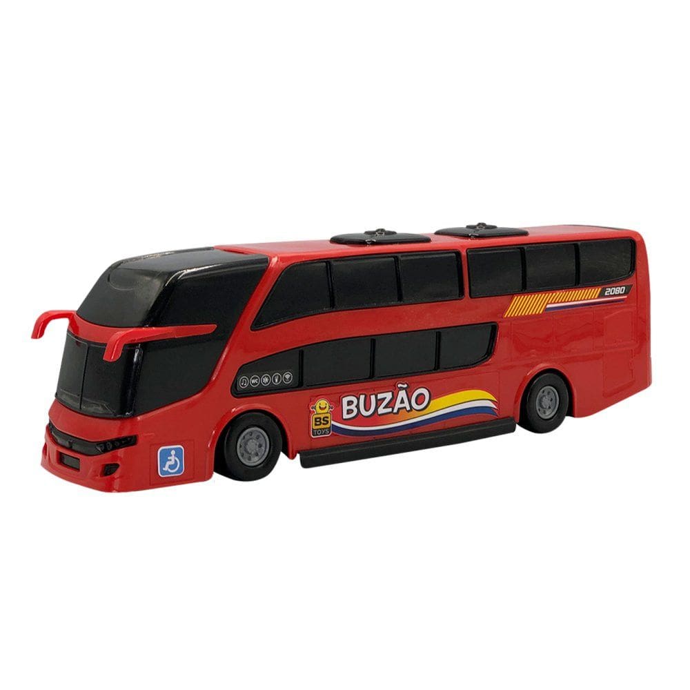 Ônibus de Viagem Brinquedo Infantil Grande 40cm- Vermelho