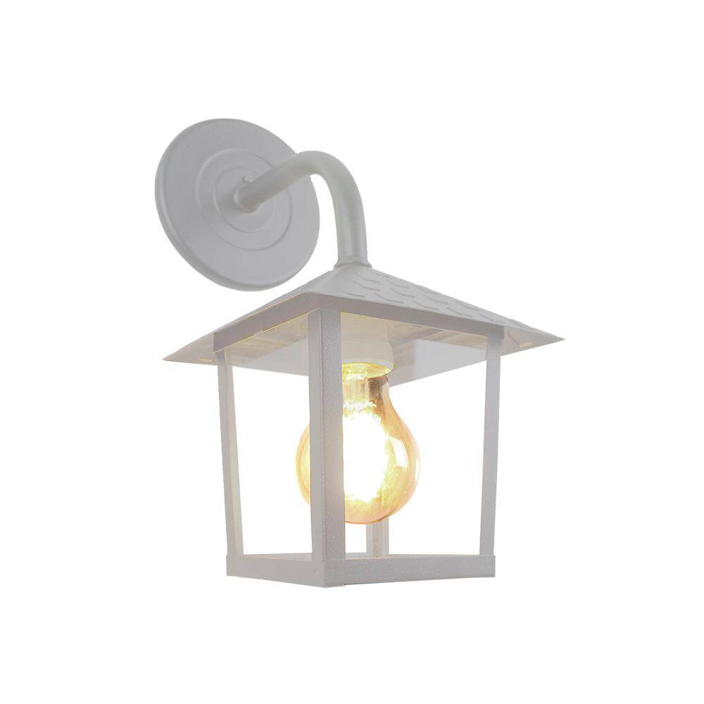 Arandela Blumenau Colonial Nina Quadrada Vidro Liso E27 Bivolt