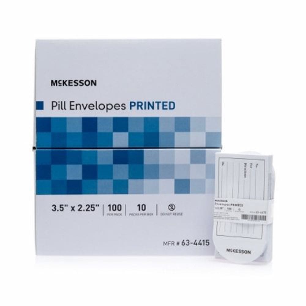 Envelope de comprimidos McKesson branco 2-1/4 x 3-1/2 polegadas 1000 unidades da McKesson (pacote com 4)