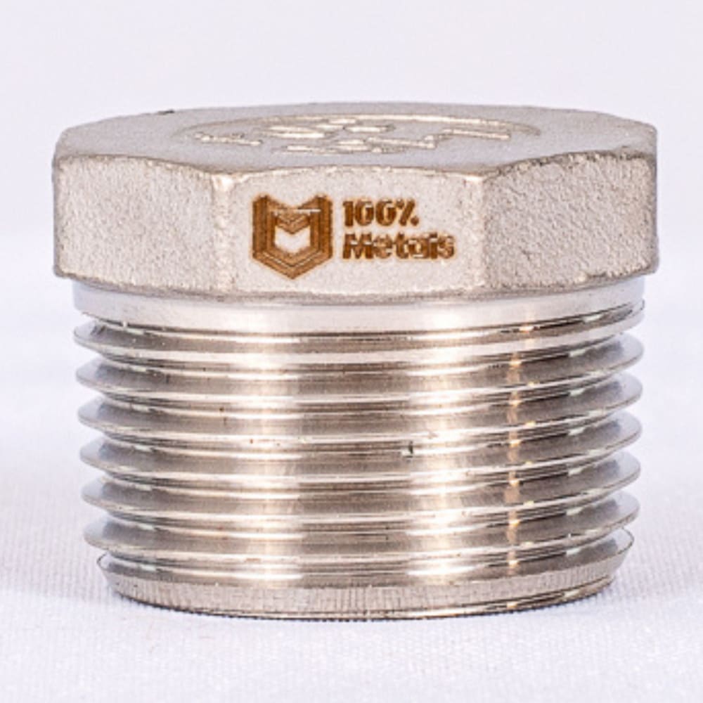 BUJÃO INOX 304 150LBS ROSCA (BSP) IMP. - 1 (33.70mm)
