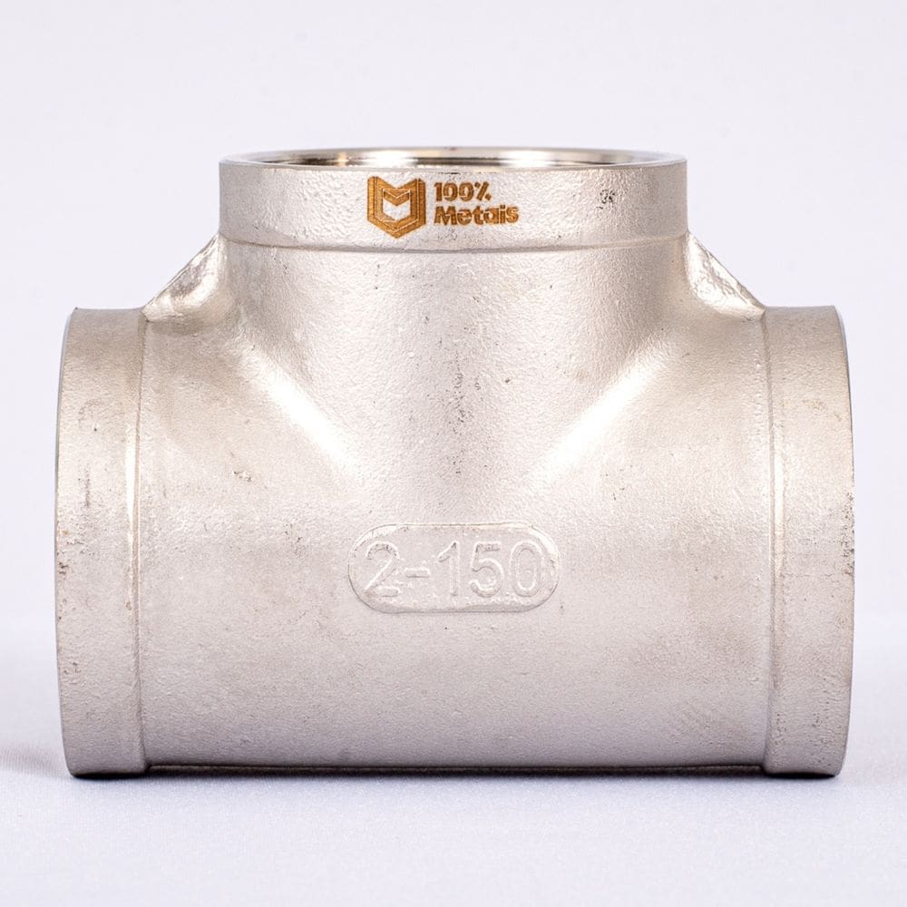 TEE INOX 304 150LBS ROSCA (BSP) IMP. - 2.1/2 (73.00mm)