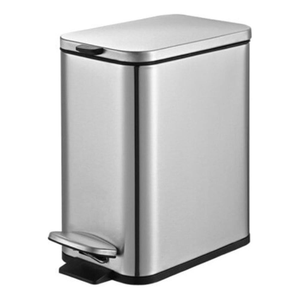 Lixeira De Banheiro Brinox Prata 5 Litros Aço Inox Escovado