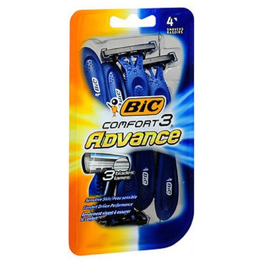 Barbeadores Bic Comfort 3 Advance para homens 4 cada da Bic (pacote com 6)