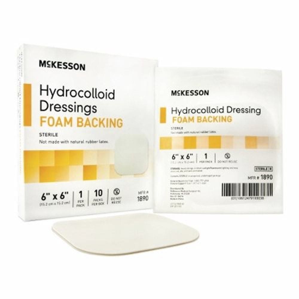 Curativo hidrocolóide 15,72 x 15,72 cm bege claro estéril 1 cada da McKesson (pacote com 2)