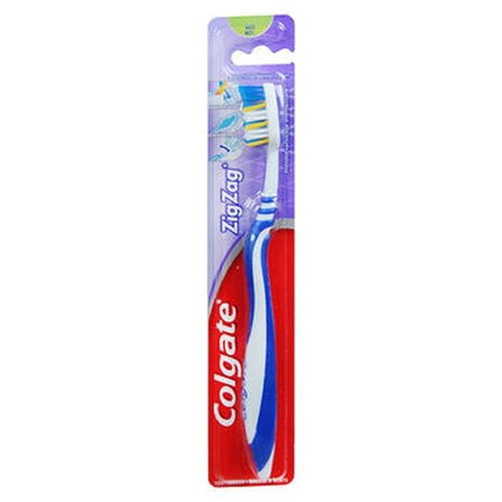 Escova de dentes Colgate ZigZag média 1 cada da Colgate (pacote com 6)