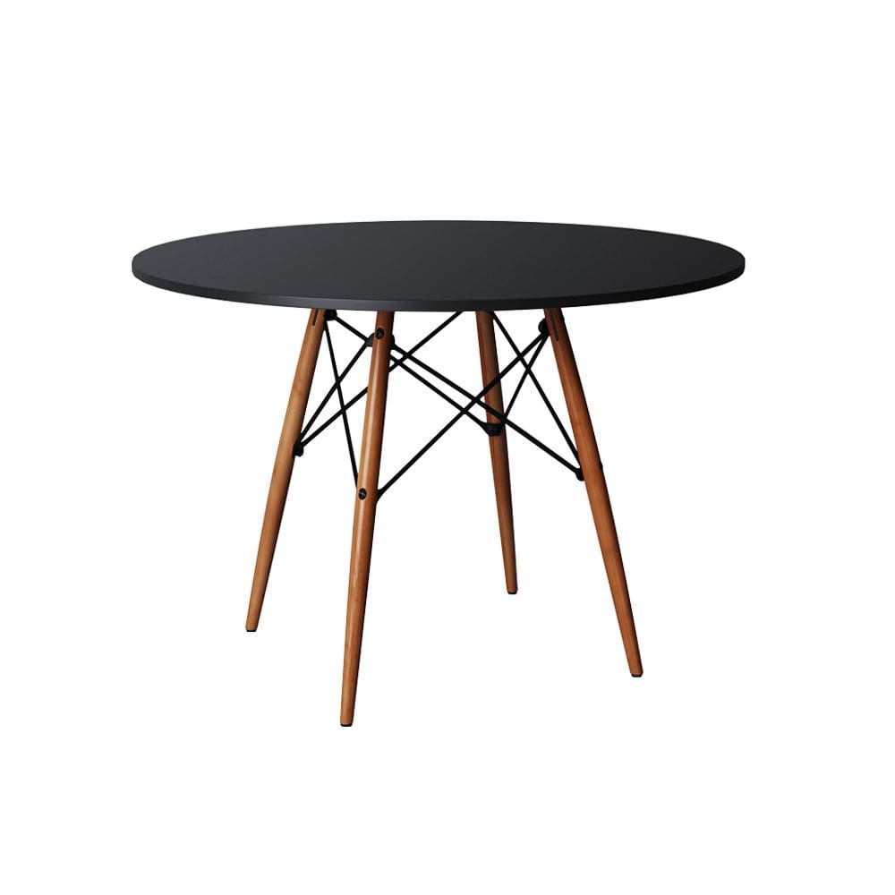 Mesa de Jantar Eames Wood Tampo Madeira Preto 110 Cm