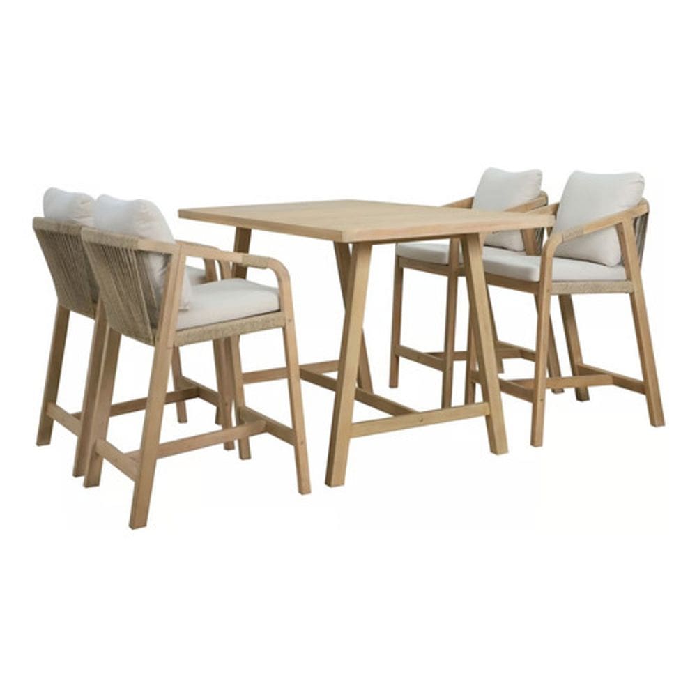 Conjunto 5 Peças Bar Premier Madeira Almofada Varanda Jardim
