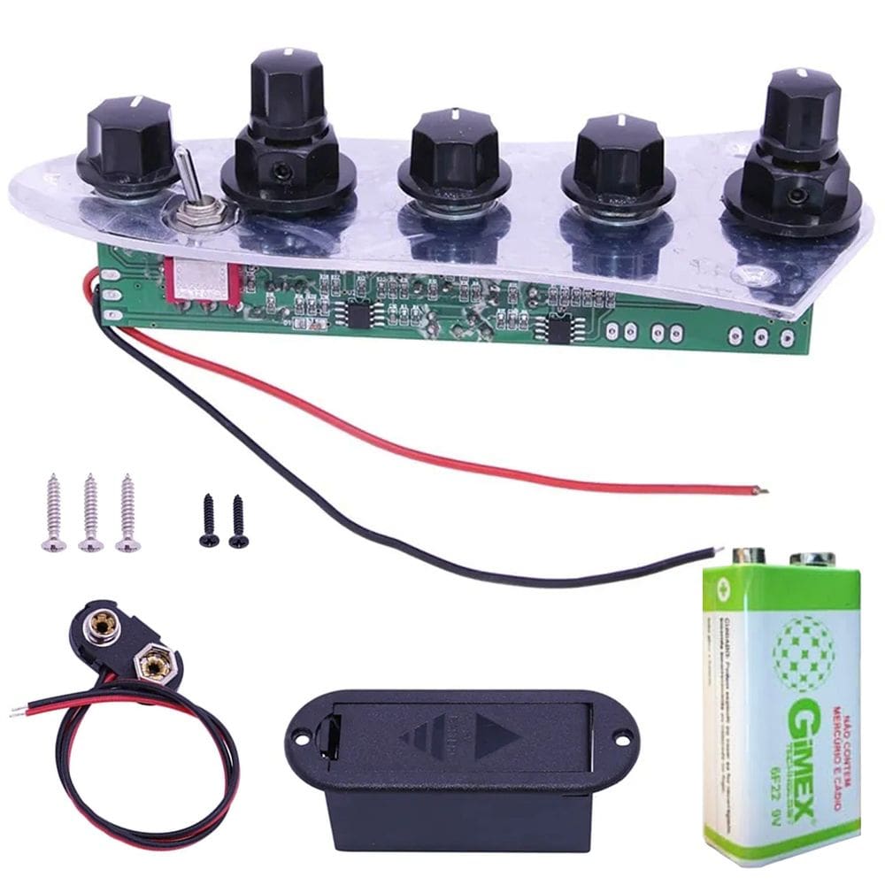 Circuito Preamp Ativo Para Baixo Jazz Bass Modelo Sire Completo