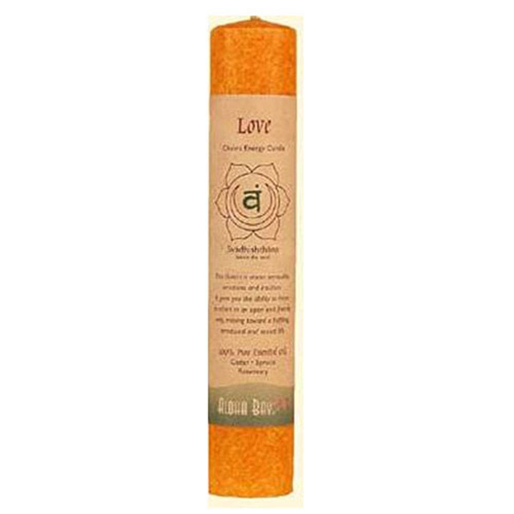 Castiçal Chakra Pillar Laranja da Aloha Bay (pacote com 6)